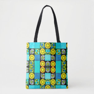 Tote Bag Quilt en écoutille Mazipoodles 5 Turquoise
