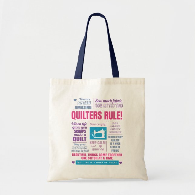 Tote Bag Quilters Règle Quilting (Devant)