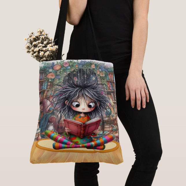 Tote Bag Quintessentiellement Quirky Reading Fourre-tout -  (De près)