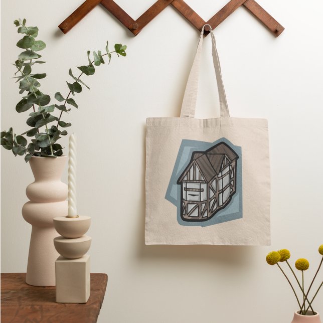 Tote Bag Quirky Tudor House Architecture médiévale (Créateur téléchargé)