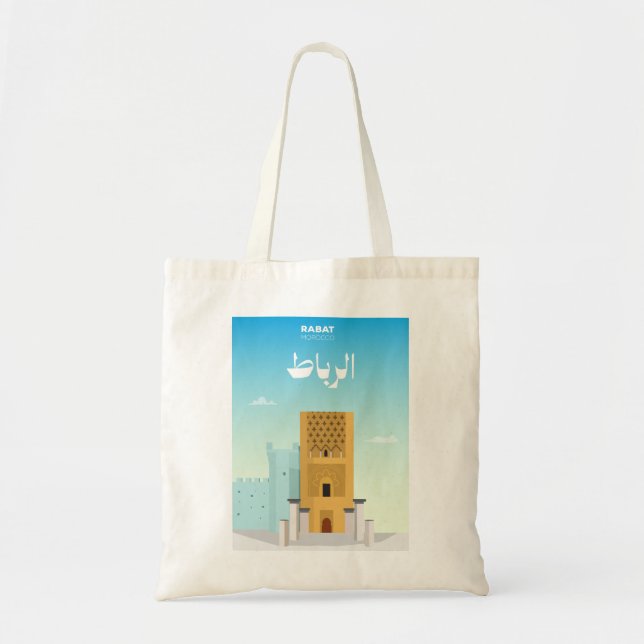 Tote Bag Rabat Cityscape – Illustrated Morocco (Devant)