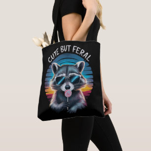 Tote Bag Raccoon mignon mais feral Funny