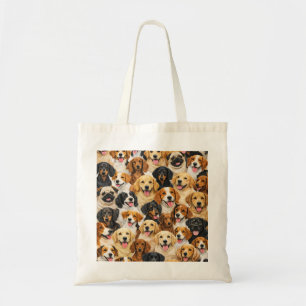 Tote Bag Races de chiens heureux Pattern