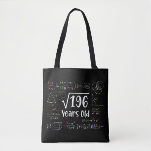 Tote Bag Racine carré de 196 14e anniversaire 14 ans Cadeau