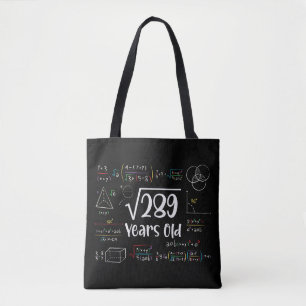 Tote Bag Racine carré de 289 17e anniversaire 17 ans Cadeau