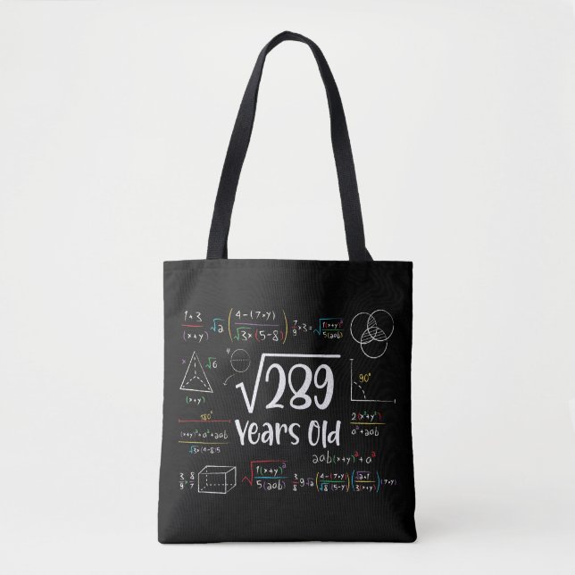 Tote Bag Racine carré de 289 17e anniversaire 17 ans Cadeau (Devant)