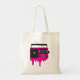 Tote Bag Radio rétro rose fondu
