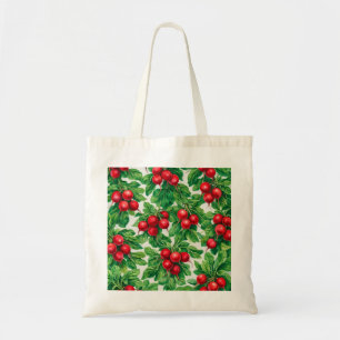 Tote Bag Radis Rouge et Feuilles Vertes Botanique Légume