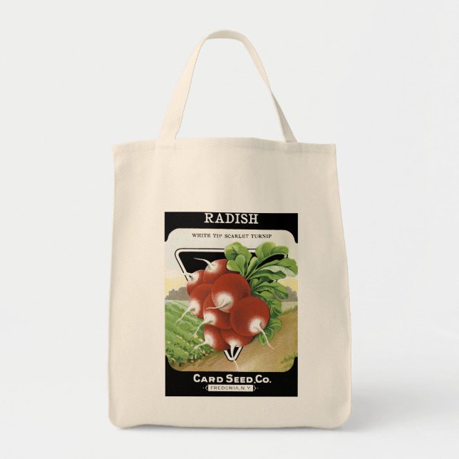 Tote Bag Radish Seed Packet Étiquette (Devant)