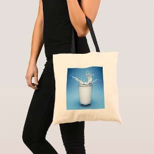 Tote Bag Rafraîchissante Éclaboussure de Lait dans un Verre