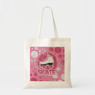 Tote Bag Raie de rouleau rose de remous de bulle, patinant