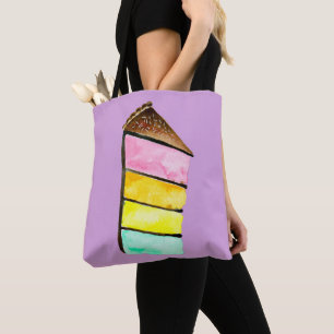 Tote Bag Rainbow Cake watercolor