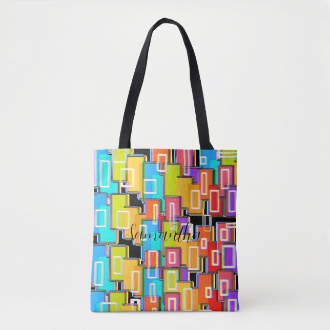 Tote Bag Rainbow Deco Home Living Abstrait (Devant)