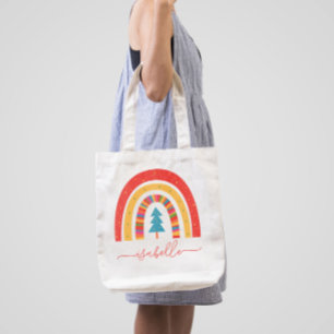Tote Bag Rainbow Noël coloré mignon fun personnalisé