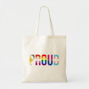 Tote Bag Rainbow Pride 'Fière' : couleur du drapeau LGBTQ
