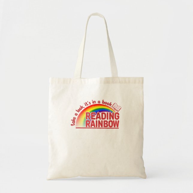Tote Bag Rainbow Regardez Ça Dans Un Livre De Lecture (Devant)