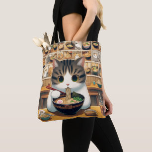 Tote Bag Ramen mangeant de chat Munchkin