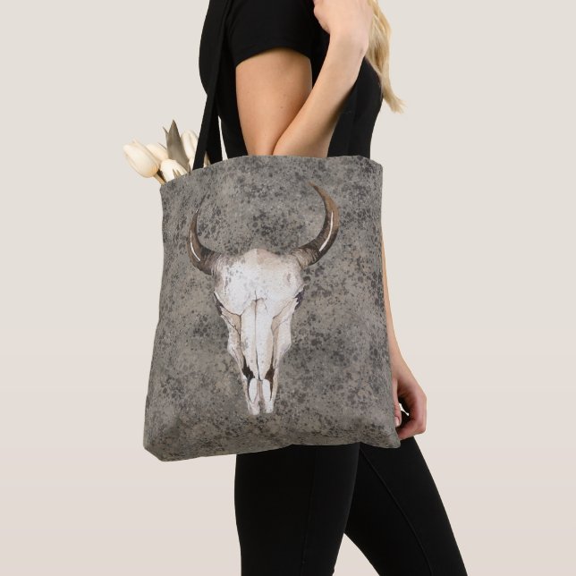 Tote Bag Ranch Rustique Sud-Ouest Tête Brown (De près)
