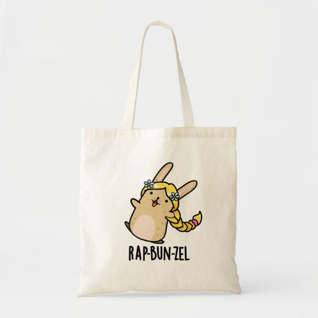 Tote Bag Rap-bun-zel Funny Bunny Pun (Devant)
