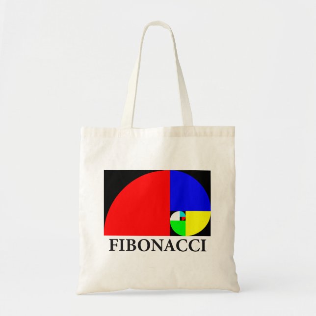 Tote Bag Rapport d'or, spirale de Fibonacci (Devant)