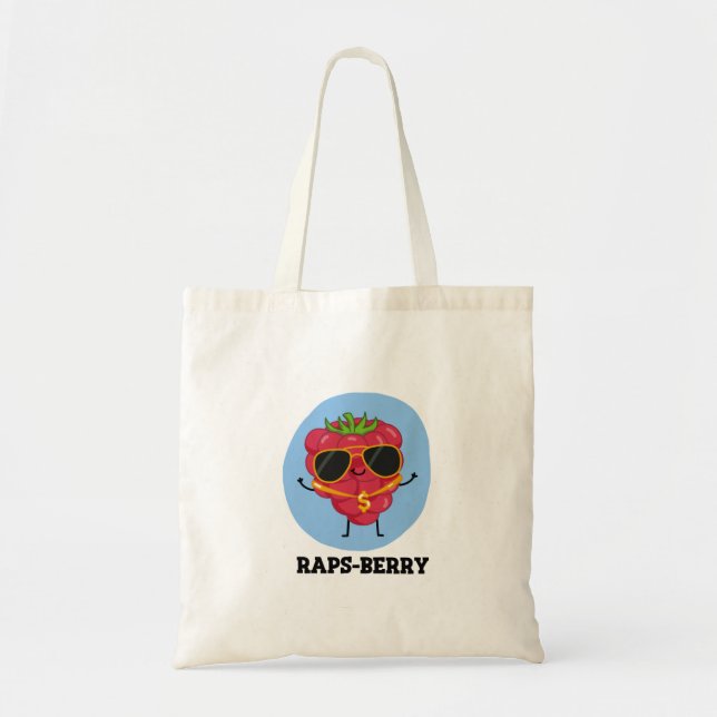 Tote Bag Raps-berry Funny Rapper Raspberry Pun (Devant)