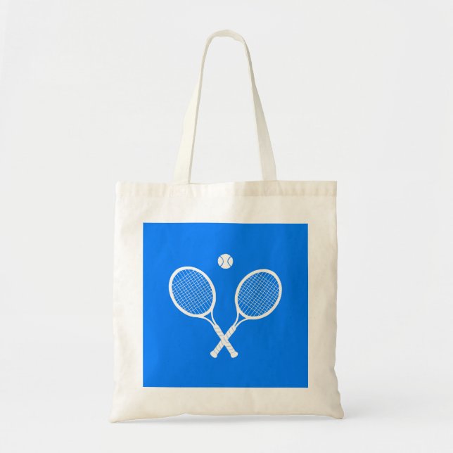 Tote Bag Raquettes de tennis avec boule Ultramarine bleu te (Devant)