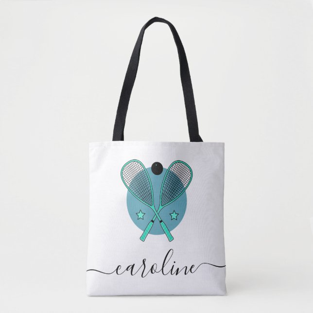 Tote Bag Raquettes et filles Raquettes élégantes Nom Sport  (Devant)