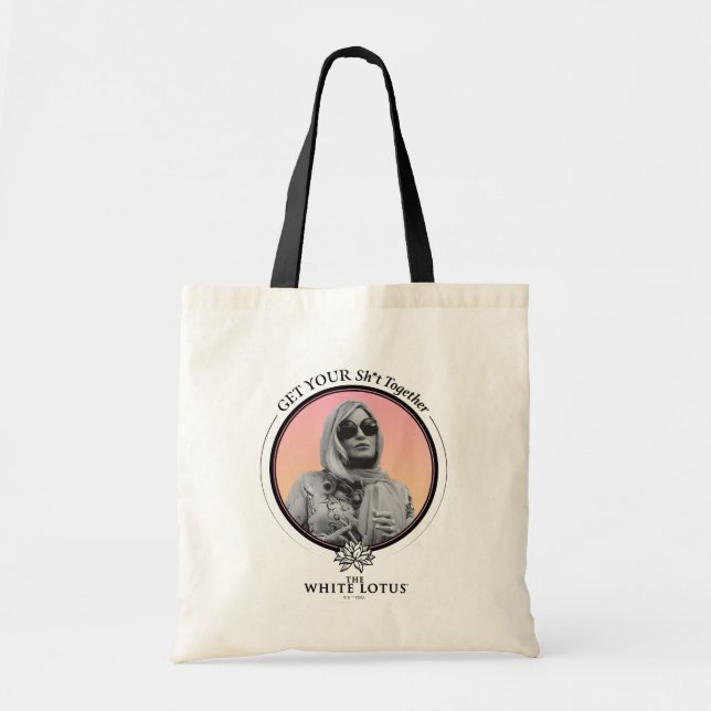 Tote Bag Rassemblez votre sh*t - Le Lotus Blanc (Devant)