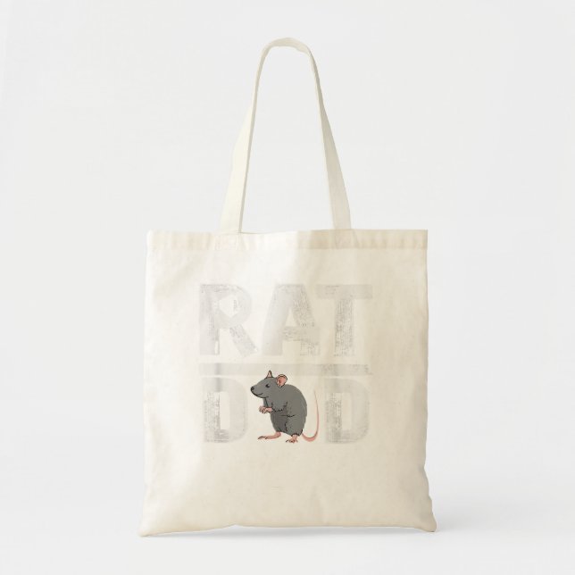 Tote Bag Rat Heartbeat Rat Lover (Devant)