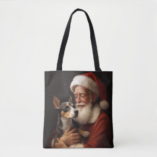 Tote Bag Rat Terrier Avec Noël Festif Du Père Noël