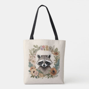 Tote Bag Raton laveur mignon Cottagecore