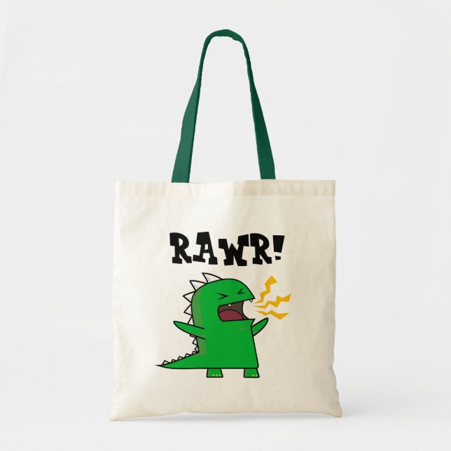 Tote Bag RAWR Dino - personnalisable ! (Devant)