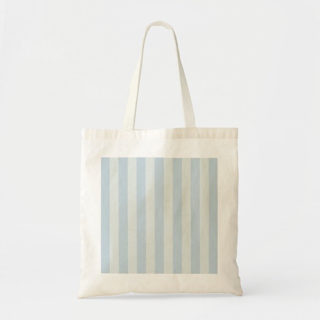 Tote Bag Rayures bleu clair (Devant)