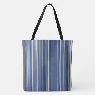 Tote Bag Rayures côtières bleues