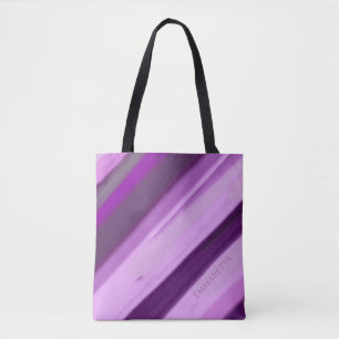 Tote Bag Rayures de Lavande Violette