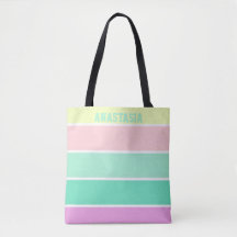 Rayures pastel tendance personnalisées