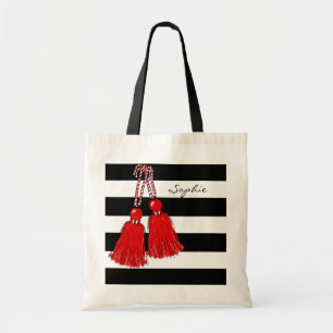 TOTE BAG RAYURES ROUGES CHICS DE TOTE_CHRISTMAS