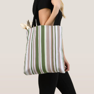 Tote Bag Rayures Tons Terre Neutres Modernes Tendance