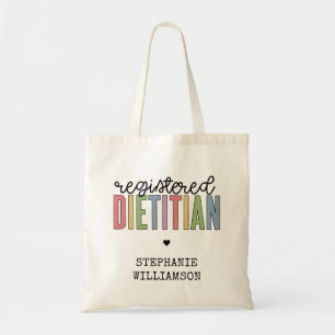 Tote Bag RD multicolore de diététiste enregistré sur mes