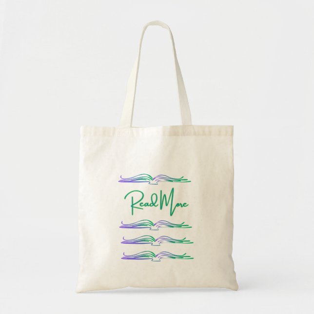 Tote Bag Read More while Shopping  (Devant)