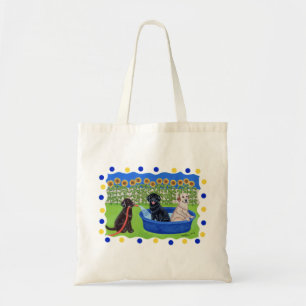 Tote Bag Réception au bord de la piscine drôle Labradors