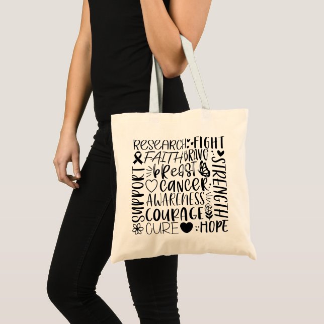 Tote Bag Recherche et lutte contre le cancer du sein (Devant (produit))