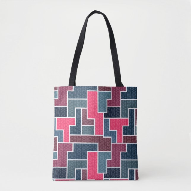 Tote Bag rectangles colorés (Devant)