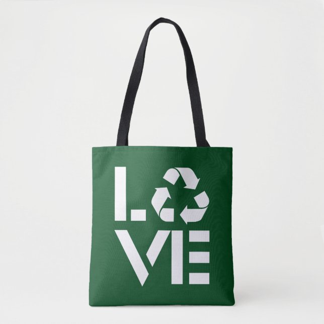 Tote Bag Recycler l'amour (Devant)