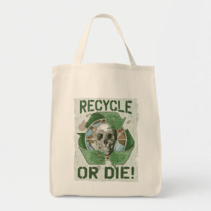 Tote Bag Recycler ou mourir le crâne