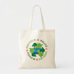 Tote Bag Recycler, Réutiliser, Renouveler, Repenser. Sauvez