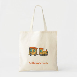 Tote Bag Red Blue train enfants bibliothèque