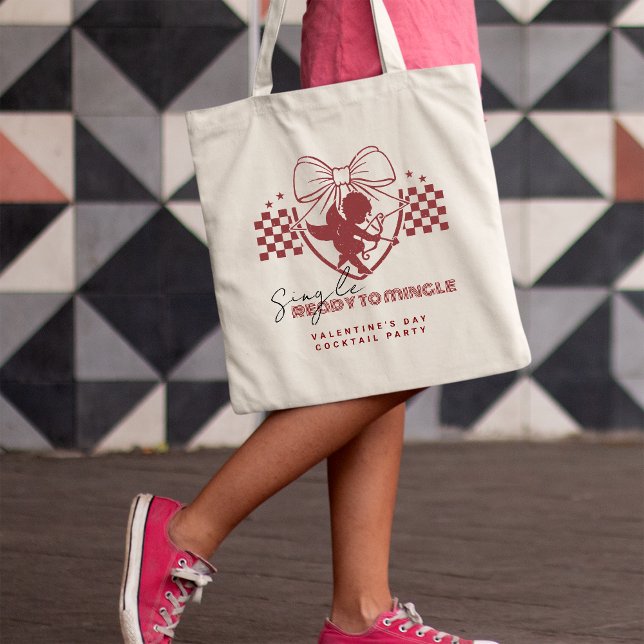 Tote Bag Red Cupidon Singles Saint Valentin (Créateur téléchargé)