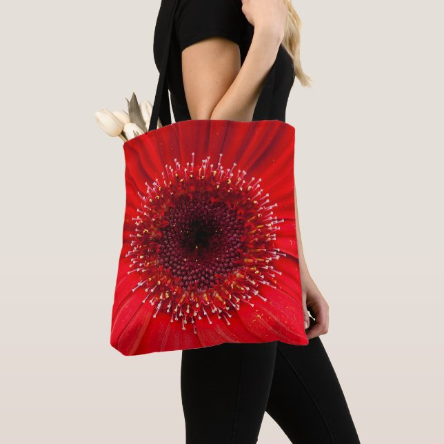 Tote Bag Red Gerbera (De près)