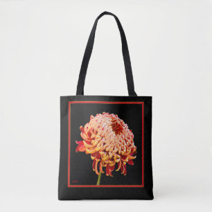 Tote Bag Red & Gold Tan Mum All-Over-Print Fourre-tout